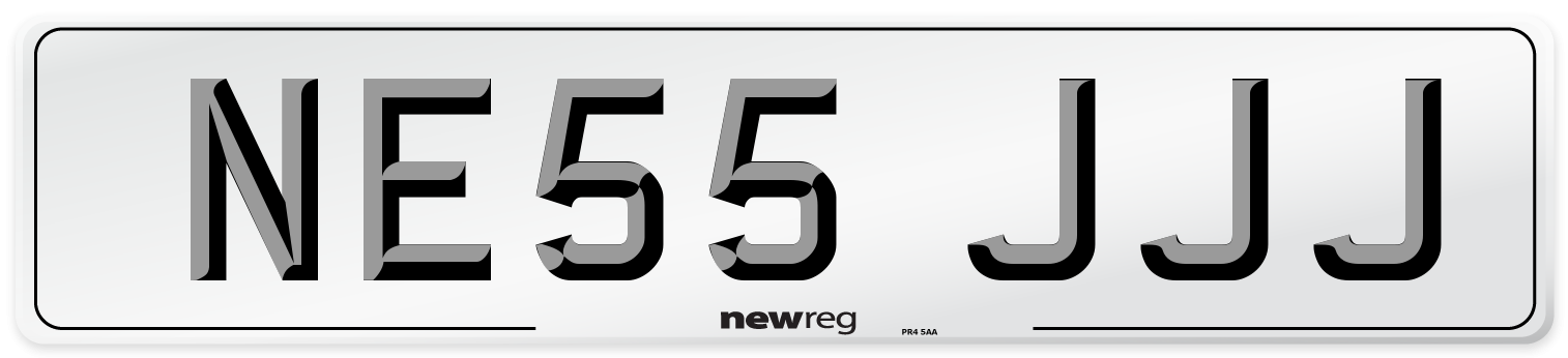 NE55 JJJ Number Plate from New Reg